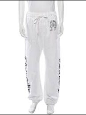 Chrome Hearts White Sweatpants with Black Script *** Read details please